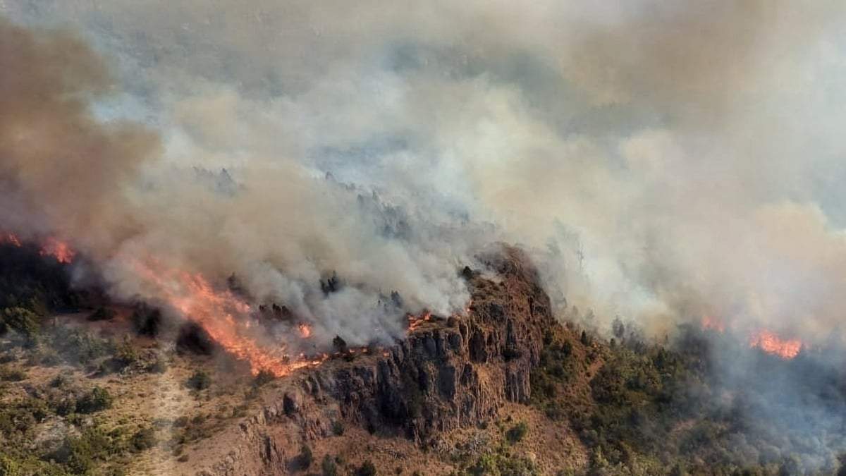 Los incendios en Chubut afectan cerca de 1.500 hectáreas. Fuente: (Télam)
