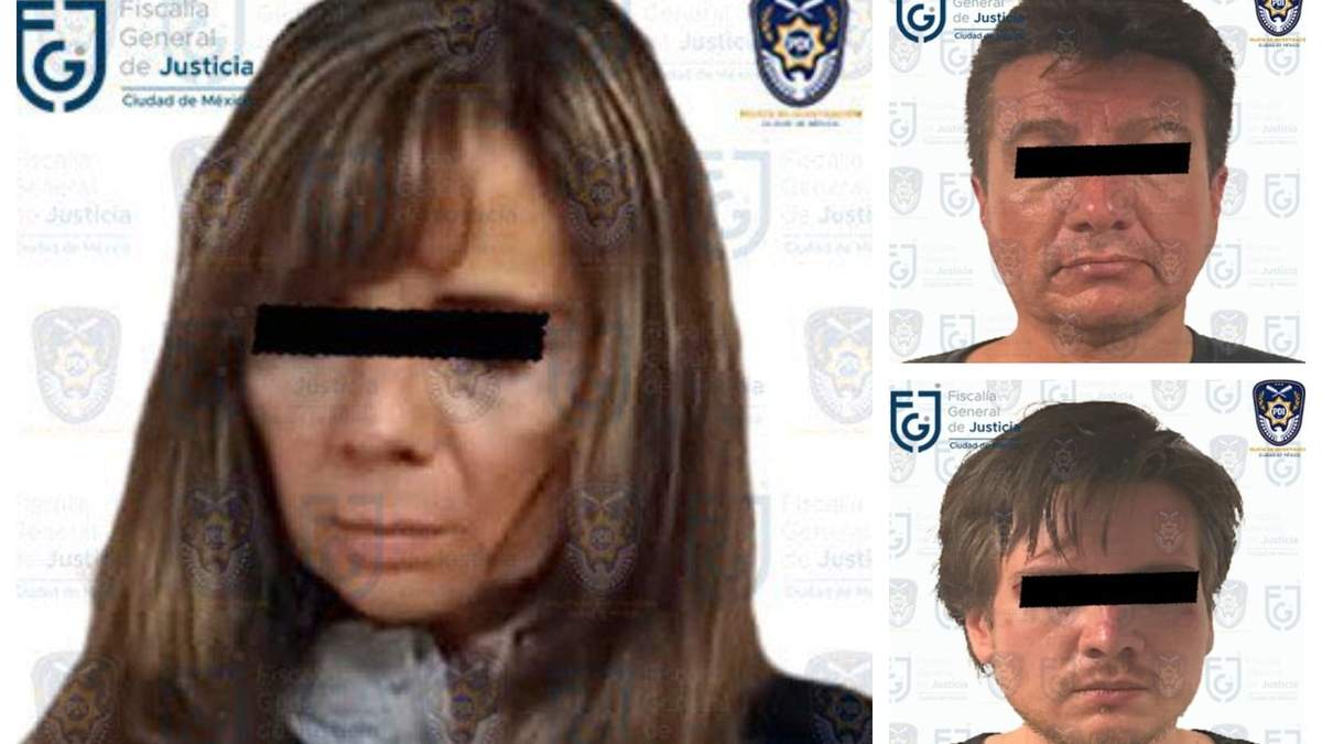 Carmen “N”, suegra de Montserrat Juárez, y los policías Fredy “N” y René “N”