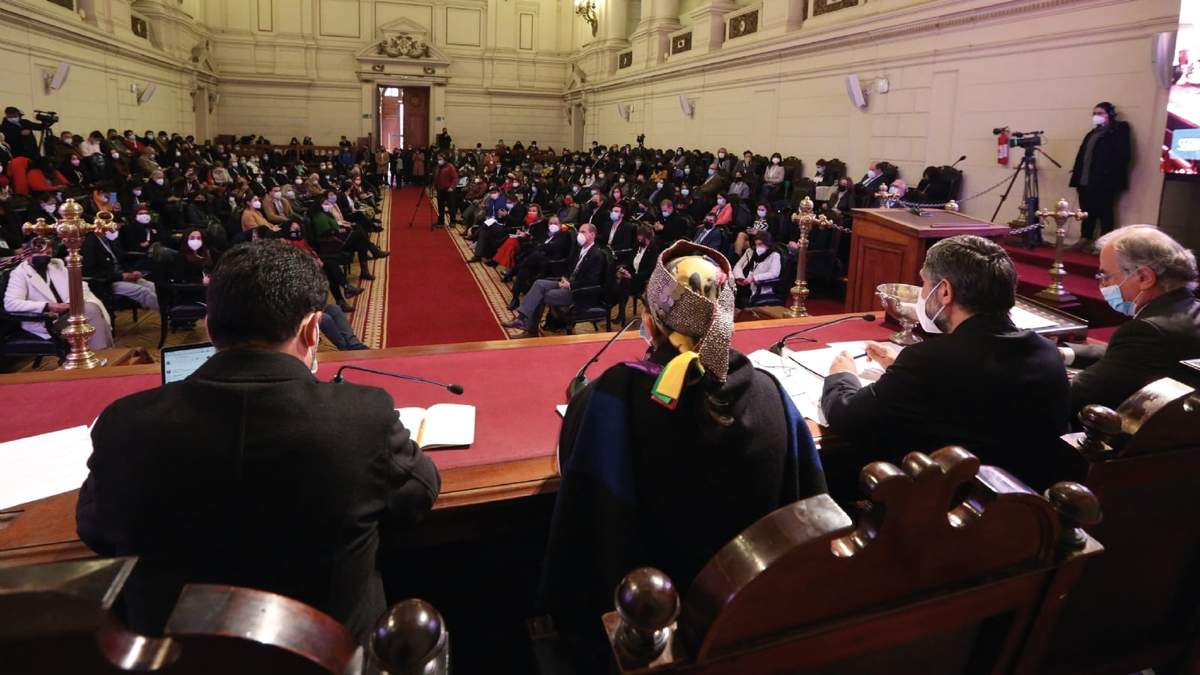 El pleno de la Convención Constituyente de Chile. Fuente: (Twitter)
