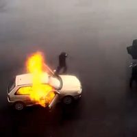 Fiscalía de Jalisco indaga relación de bloqueos con la muerte de un conductor de vehículo incendiado