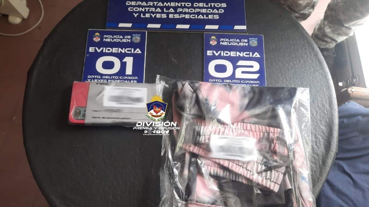 La Policía de Neuquén secuestró elementos relacionados a una causa de robo. Fuente: (Prensa Policía)