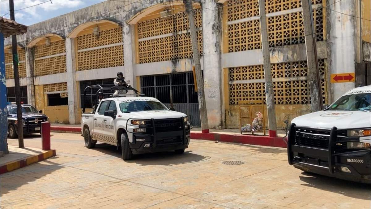 Elementos de la Guardia Nacional en el municipio de Chenalhó, Chiapas