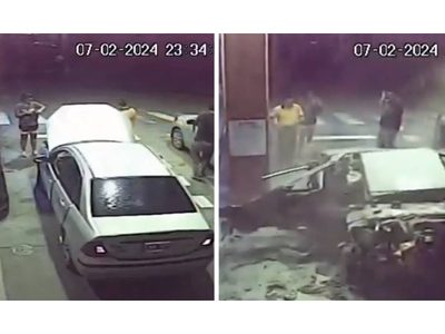 Vehículo de una mujer explota al cargar gasolina y deja al descubierto un cargamento de cocaína