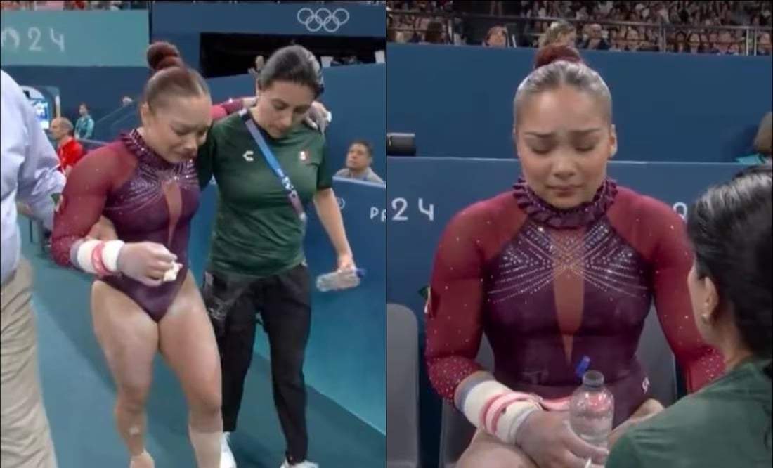 Natalia Escalera compitió en barras asimétricas con una rotura del tendón del plantar