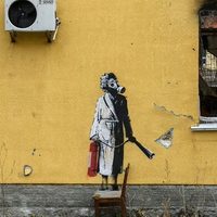 En plena guerra la fiscalía de Ucrania frustra el robo de una obra de Banksy