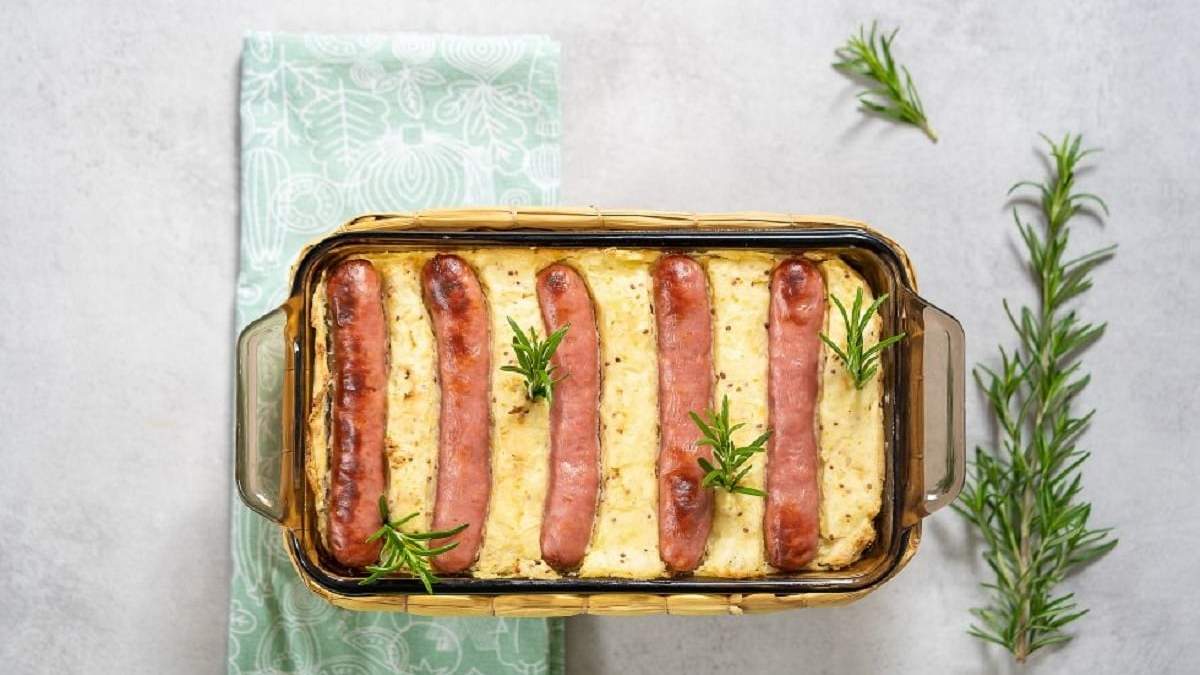 Salchichas con puré. Fuente: (Instagram)