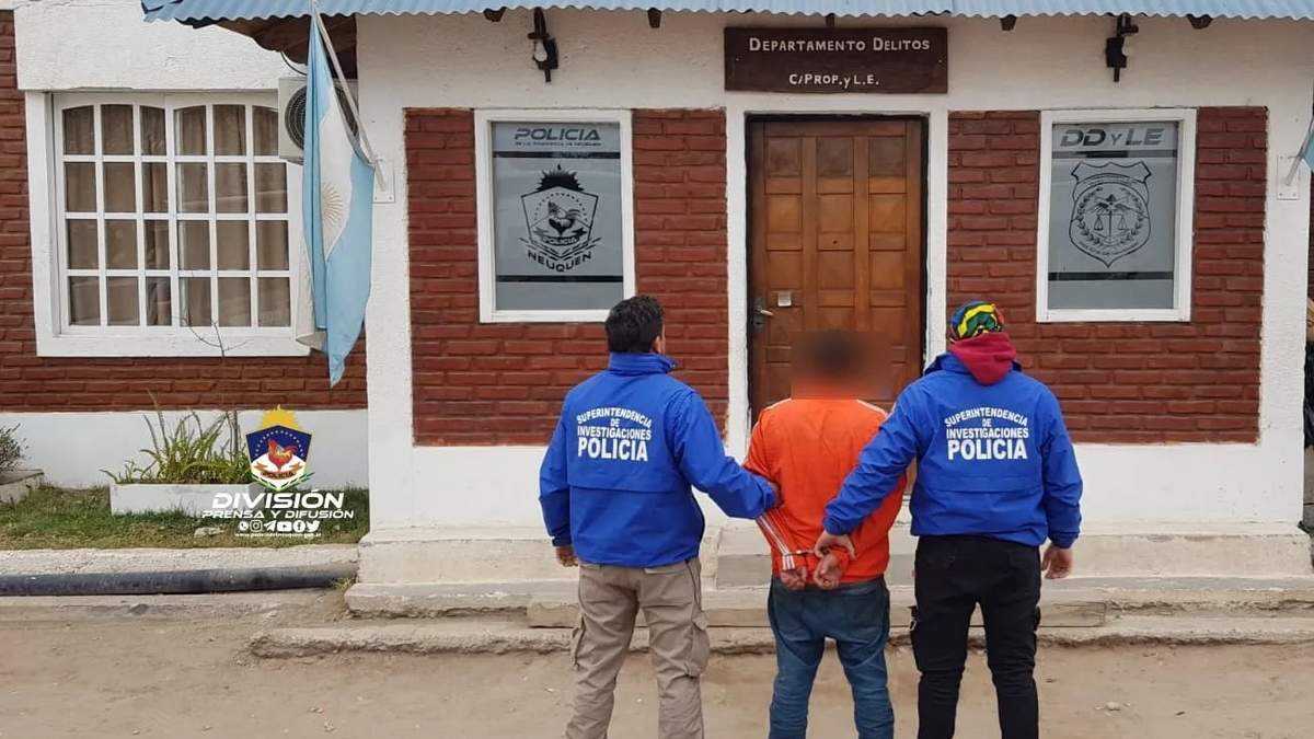El hombre recapturado en Arroyito. Fuente: (Policía de Neuquén)