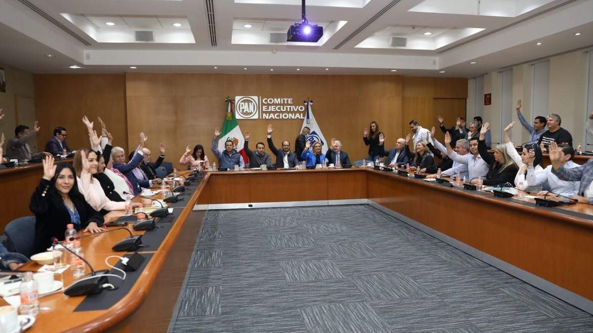 Sesión de la Comisión Permanente del Consejo Nacional del PAN en la que aprobaron los candidatos para las elecciones 2024