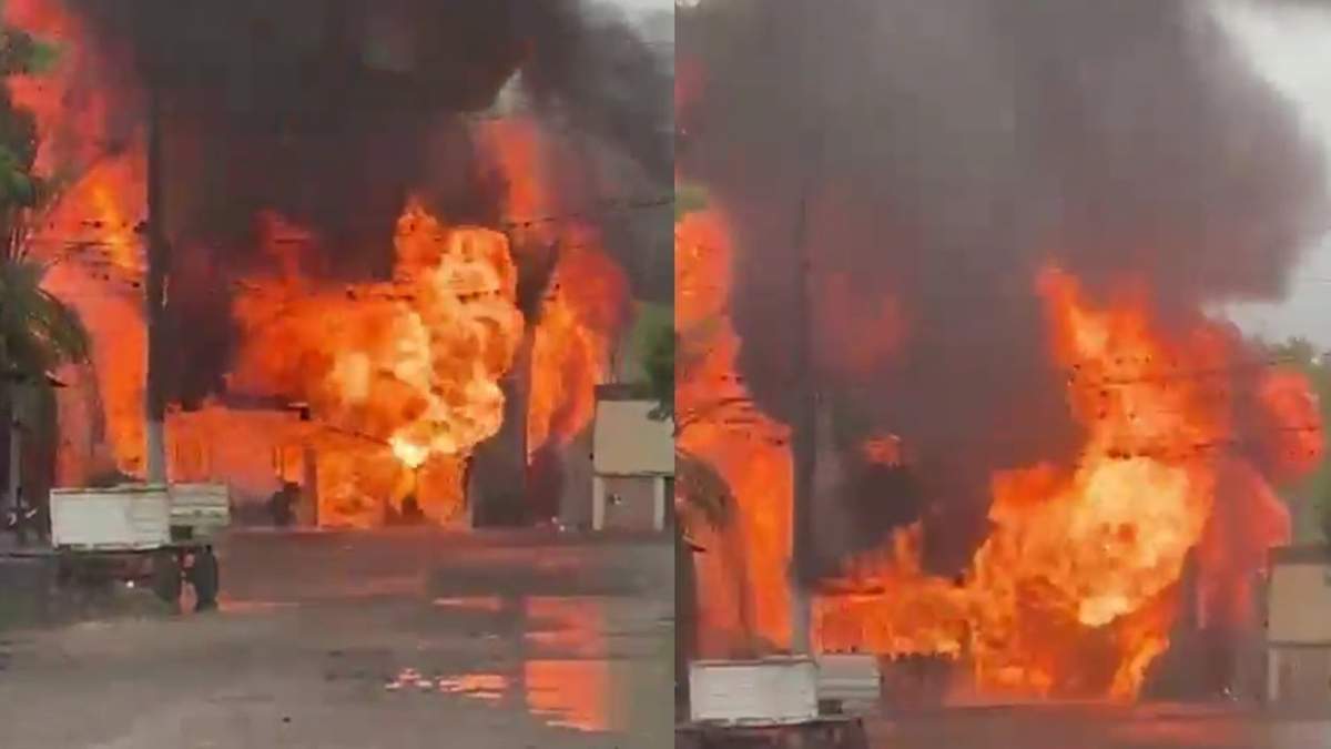 Feroz incendio en un depósito de garrafas de Tucumán
