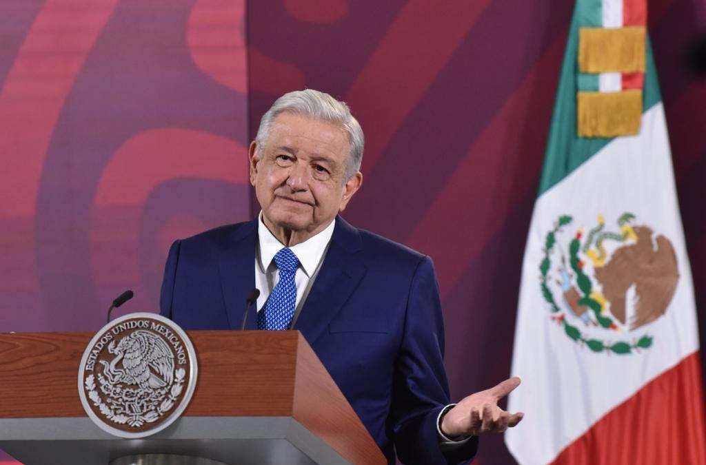 El presidente durante la conferencia matutina de este miércoles