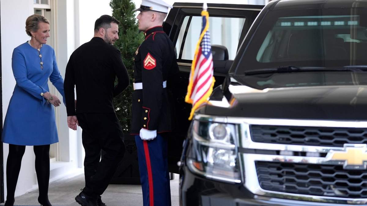El presidente ucraniano, Volodimir Zelenski, a su salida de la Casa Blanca