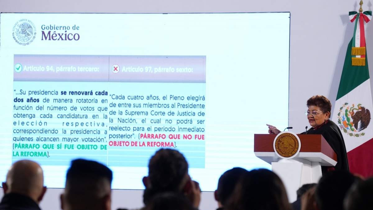La consejera jurídica del Ejecutivo Federal, Ernestina Godoy