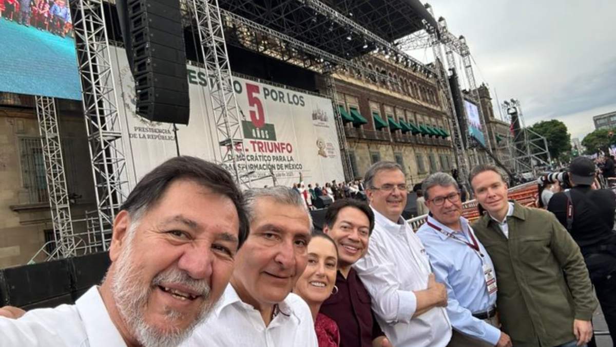 Gerardo Fernández Noroña, Adán Augusto, Sheinbaum, Mario Delgado, Ebrard, Monreal y Manuel Velasco