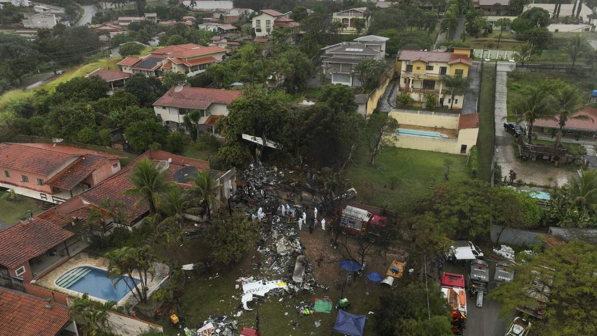 El avión turbohélice bimotor ATR 72 se estrelló en la ciudad de Vinhedo