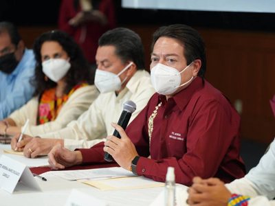 Mario Delgado evade cuestionamientos sobre candidatura de Félix Salgado; se acatará fallo, dice
