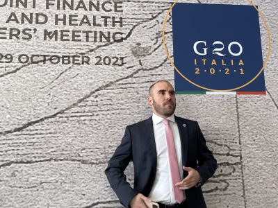 En antesala de la cumbre de G20, Martín Guzmán se reunió con la titular del FMI