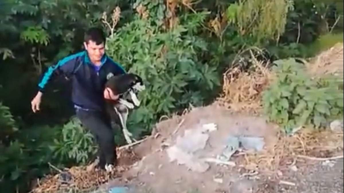 El sujeto fue obligado a rescatar a su perro