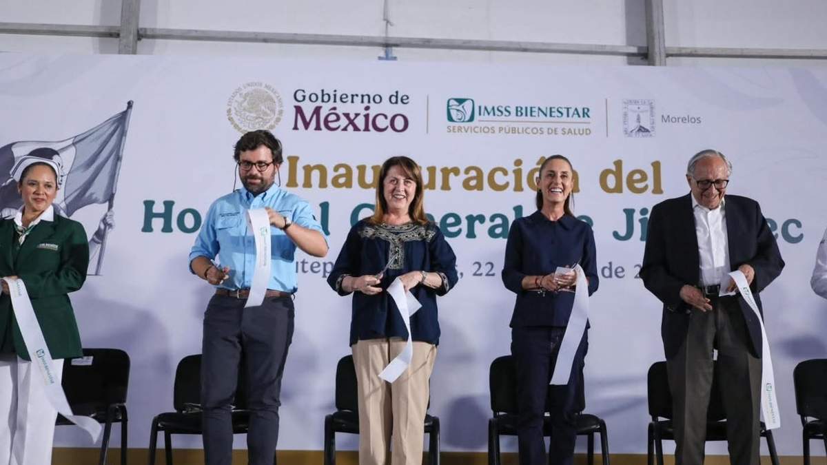 La presidenta en la inauguración del Hospital General de Jiutepec del IMSS-Bienestar