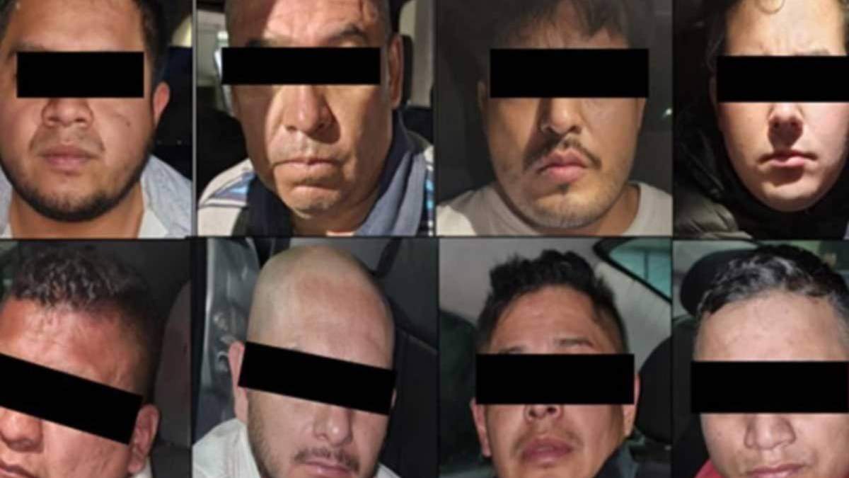 Parte de la banda de presuntos secuestradores detenidos en Naucalpan