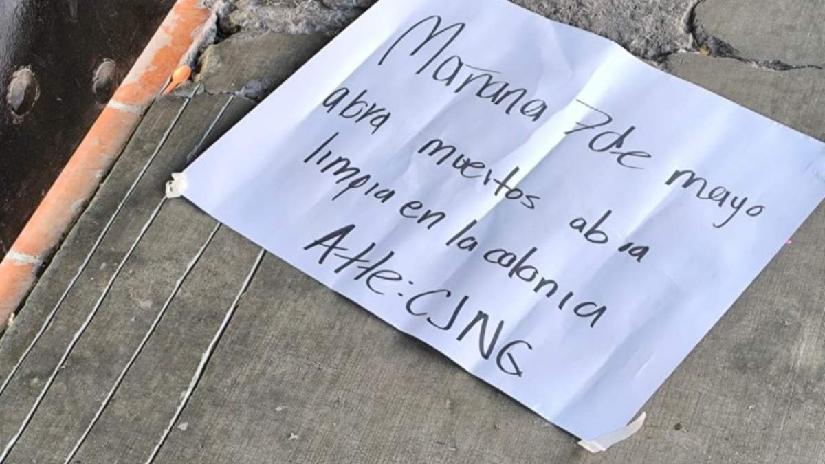 El mensaje localizado cerca de la Escuela Primaria Adela Márquez