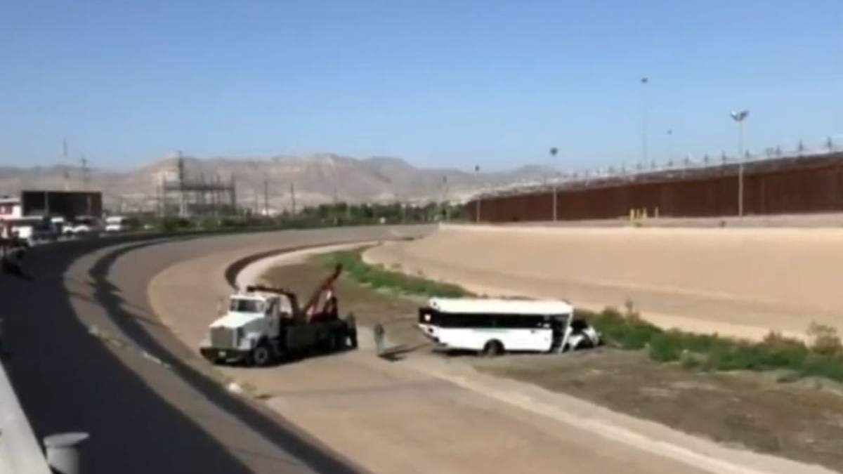 El camión accidentado