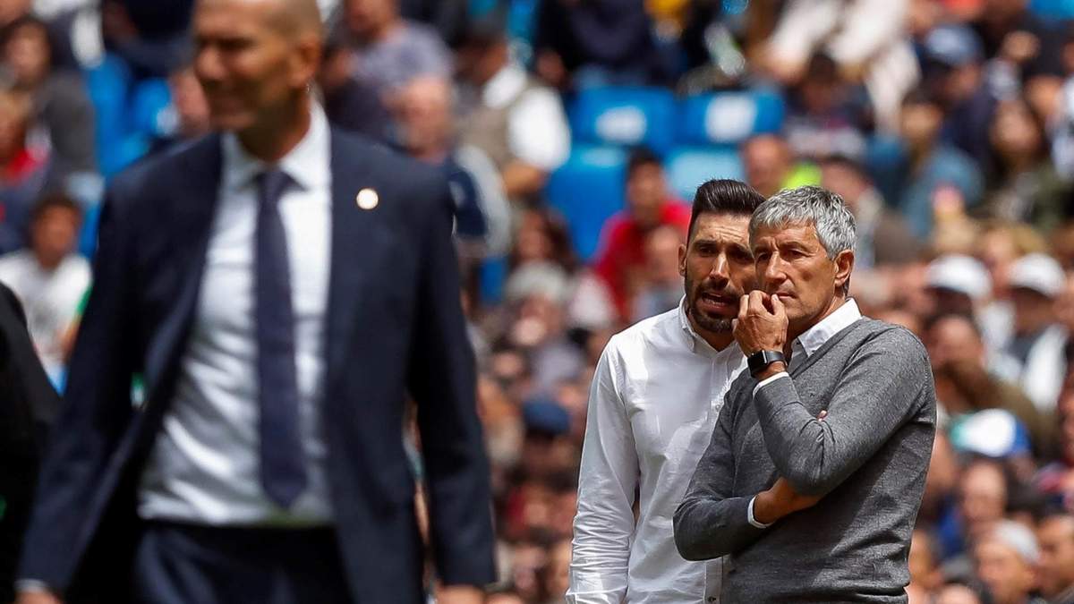 Zidane y Setién. Fuente: (Twitter).
