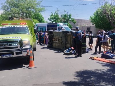 Una mujer y tres niños heridos tras un accidente en Guaymallén