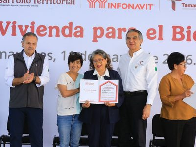 Desde la mañanera, Claudia Sheinbaum encabeza entrega de viviendas en Tamaulipas