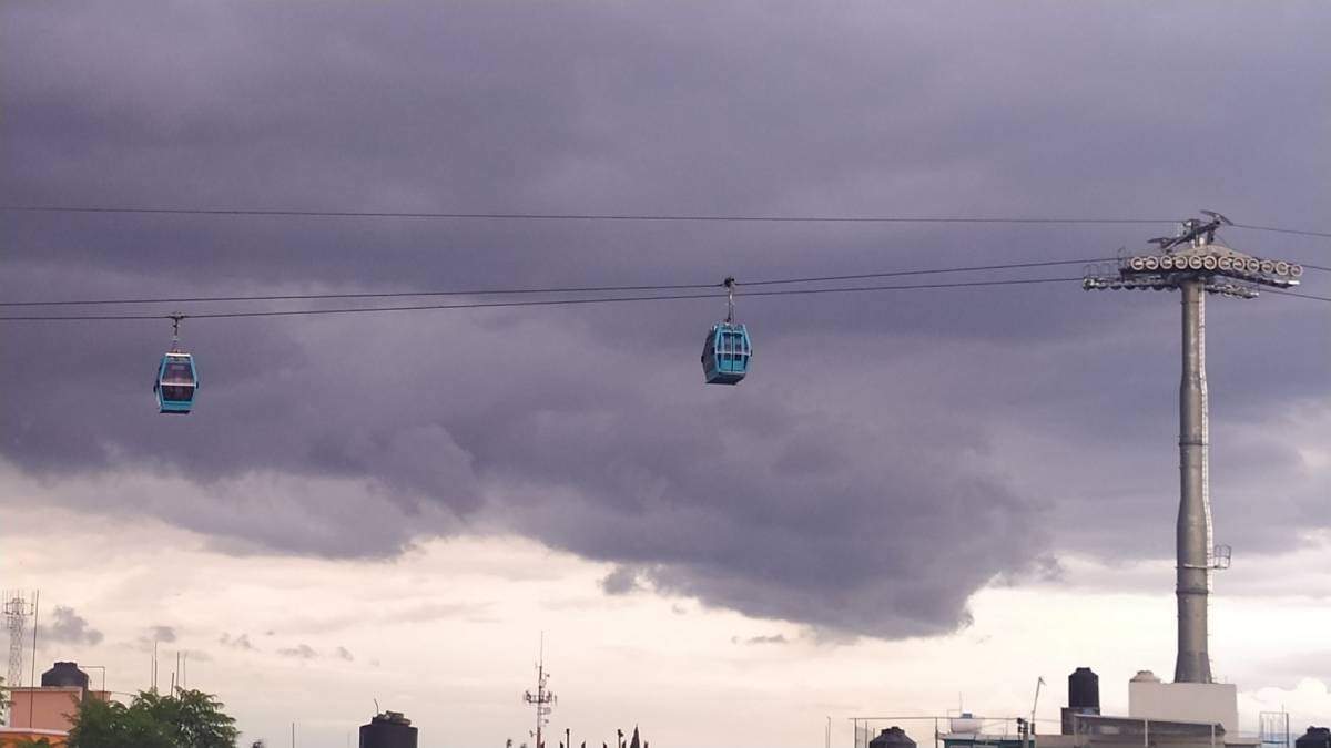 Imagen posteada por un usuario del Cablebús de la falla de este domingo