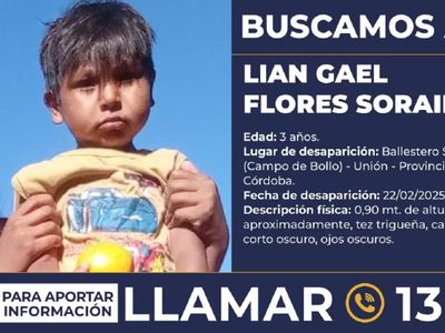 El padre de Lian Flores exigió la intervención de Javier Milei en la búsqueda del menor