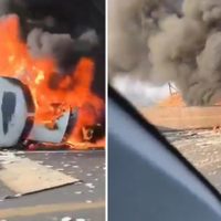 Chocan de frente un tráiler y una camioneta Urvan en la autopista Siglo XXI; mueren ocho