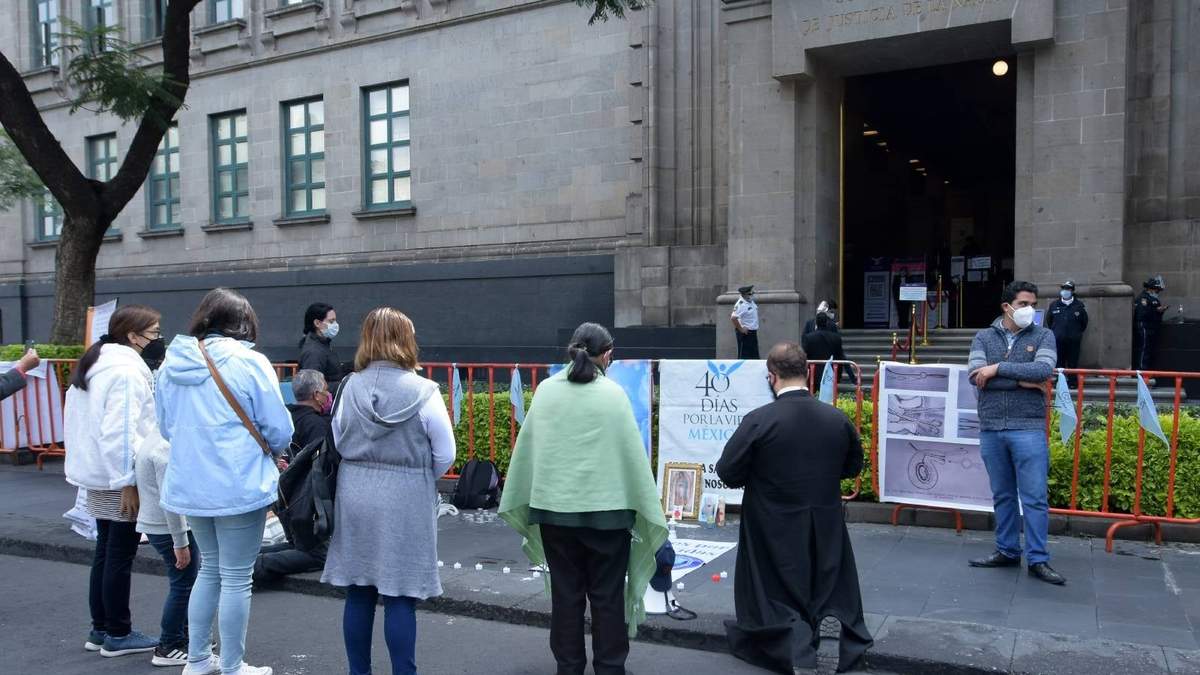 Protesta de grupos antiaborto el pasado 6 de septiembre frente a la SCJN