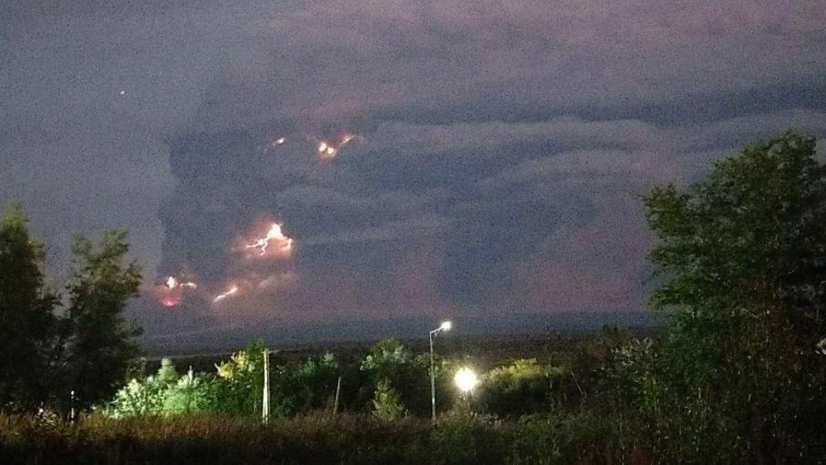 La erupción del volcán Shiveluch