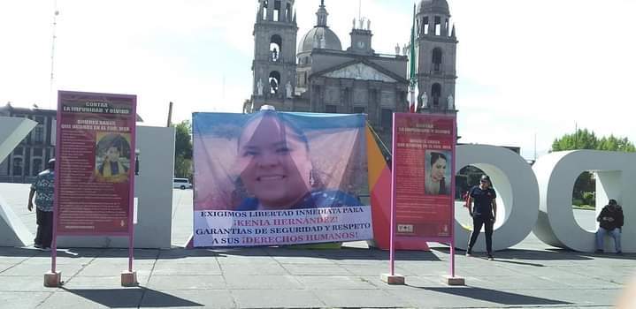 Exigen libertad inmediata para Kenia Hernández. Foto: Especial