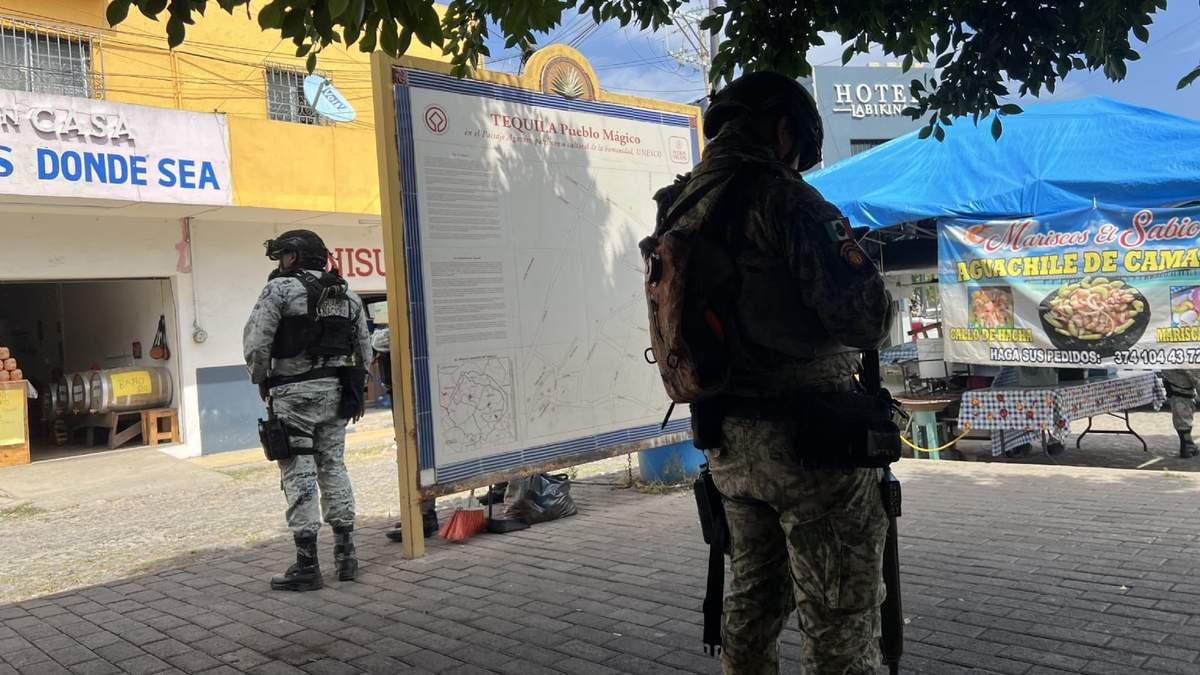 Presencia de las fuerzas de seguridad en Tequila, Jalisco
