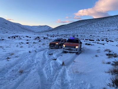 Protección Civil trabaja en la zona Andina por la nevada