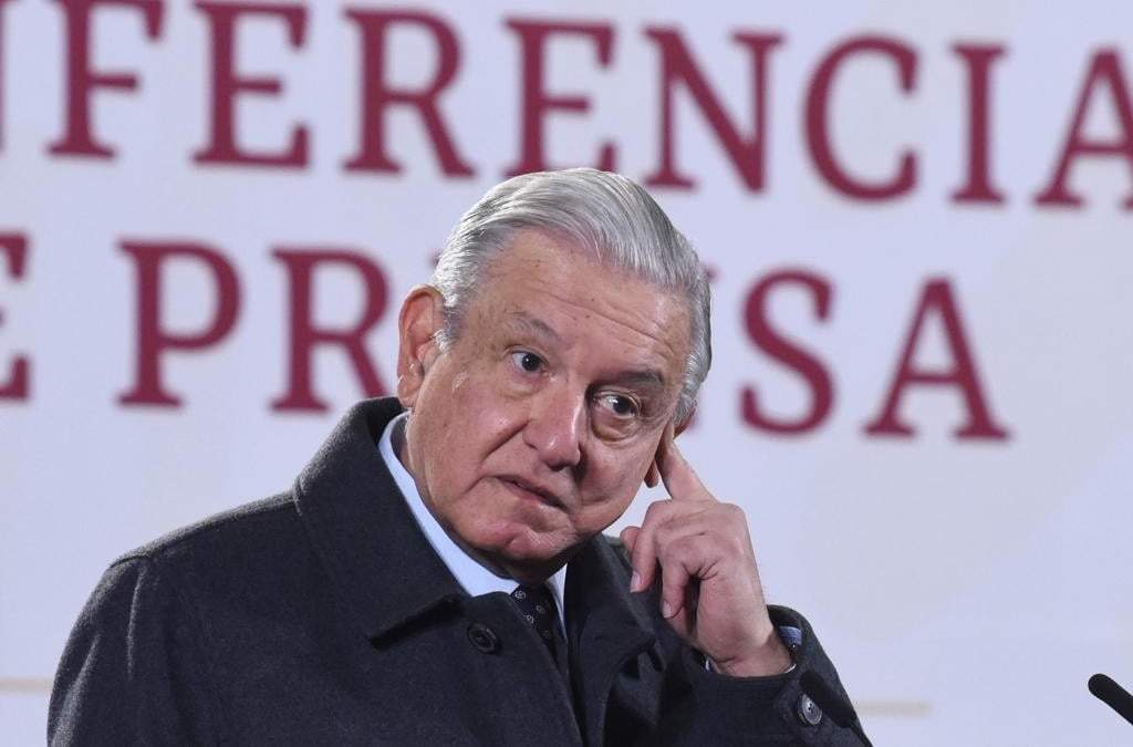 Conferencia de prensa de López Obrador en Palacio Nacional