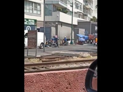 Balacera por intento de robo cerca de Plaza Carso dejó saldo de un guardia herido (Video)