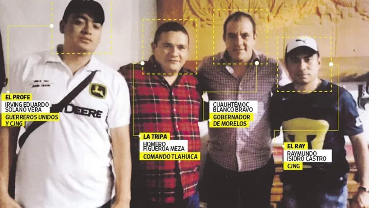 Cuauhtémoc Blanco junto a líderes criminales
