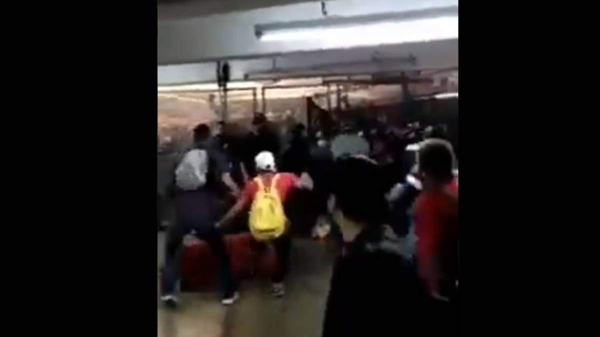 La trifulca en el Metro Pantitlán