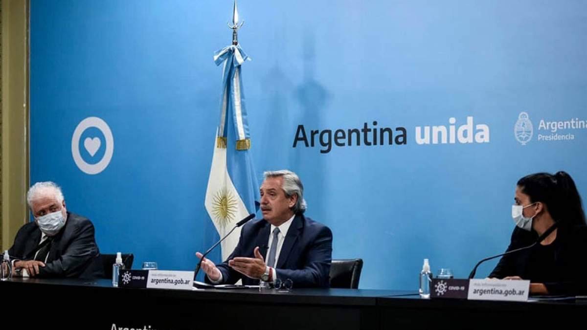 Alberto Fernández en conferencia de prensa. Fuente: (Twitter)