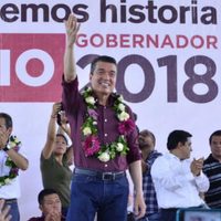 Rutilio Escandón, de Morena-PES-PT, aventaja en Chiapas pese a balaceras y actos de violencia