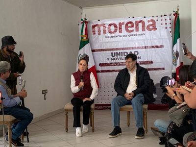 Sheinbaum justifica su visita a AMLO: “Está malo de un pie, tons pasé a saludarlo” (Video)