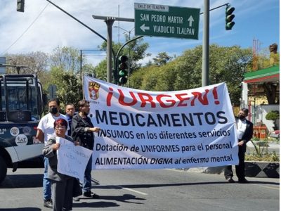 Trabajadores de la salud protestan por falta de medicamentos psiquiátricos: “¡fuera Alcocer!”