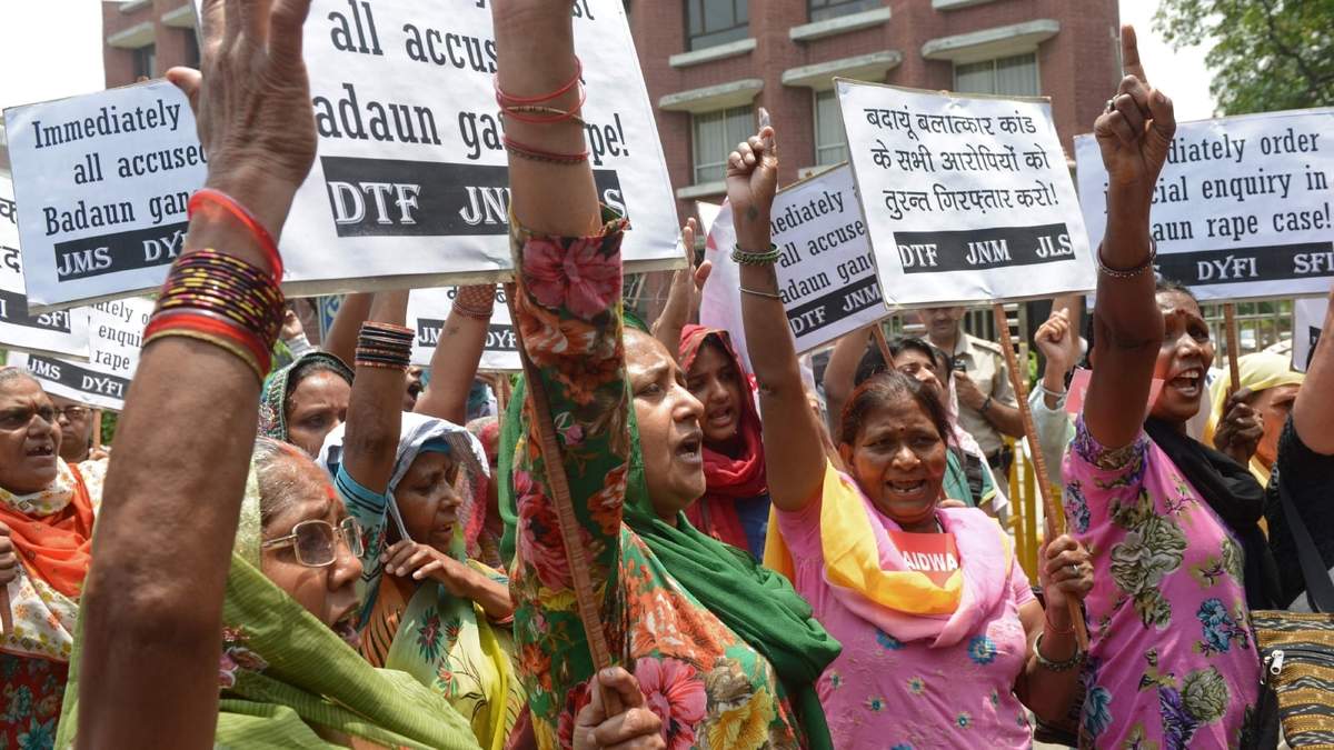 Protestas de mujeres agrícolas en India. Fuente: (Twitter)