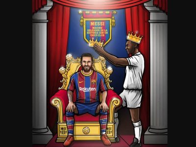 Messi empata a Pelé con 643 goles anotados en el mismo club