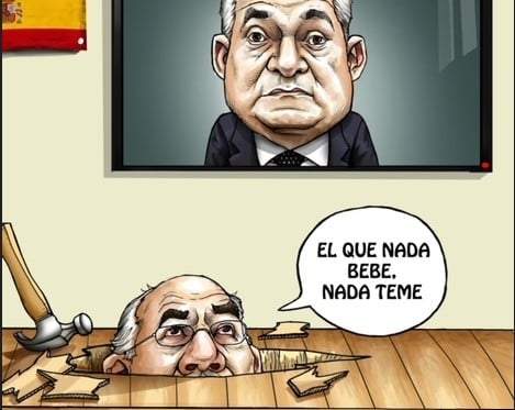 Fragmento del cartón "Delirium tremens", de José Antonio Rodríguez