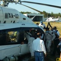 Un helicóptero sufre accidente en Dos Bocas, Tabasco; hay 5 lesionados