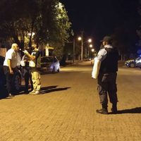 El conductor de un automóvil embistió a un policía para evitar un control de alcoholemia