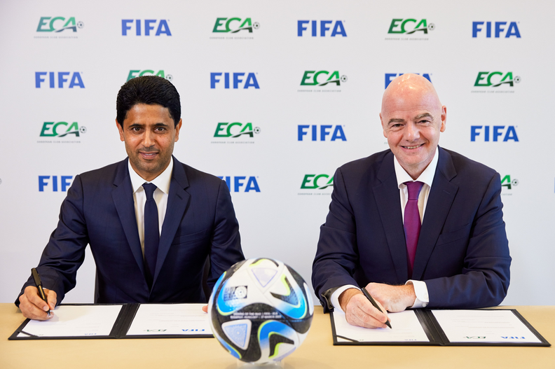 Nasser al-Khelaïfi e Infantino. Jugoso acuerdo
